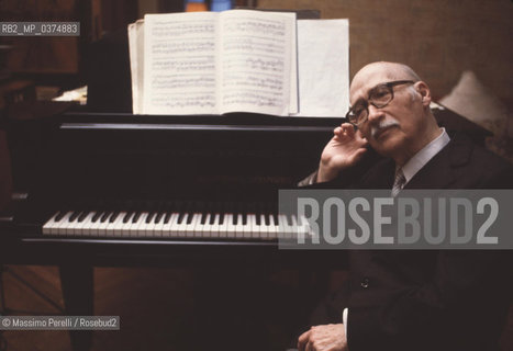 Carlo Zecchi, pianista, musica classica, ritratto 1983, Roma, Italia / Carlo Zecchi, pianist, classic music, potrait 1983, Rome, Italy. ©Massimo Perelli/Rosebud2