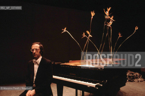 Giancarlo Cardini, pianista, musica classica, ritratto 1983, Roma, Italia / Giancarlo Cardini, pianist, classic music, potrait 1983, Rome, Italy. ©Massimo Perelli/Rosebud2