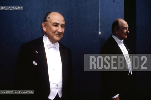 Nikita Magaloff, pianista, musica classica, ritratto 1985, Roma, Italia / Nikita Magaloff, pianist, classic music, potrait 1985, Rome, Italy. ©Massimo Perelli/Rosebud2