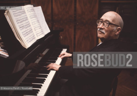 Carlo Zecchi, pianista, musica classica, ritratto 1983, Roma, Italia / Carlo Zecchi, pianist, classic music, potrait 1983, Rome, Italy. ©Massimo Perelli/Rosebud2