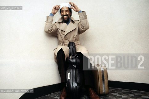 Sonny Rollins, sassofonista, musica jazz, ritratto 1983, Roma, Italia / Sonny Rollins, saxofonist, jazz music, potrait 1983, Rome, Italy. ©Massimo Perelli/Rosebud2