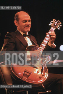 Joe Pass, chitarrista, musica jazz, ritratto 1983, Roma, Italia / Joe Pass, guitarist, jazz music, potrait 1983, Roma, Italia ©Massimo Perelli/Rosebud2