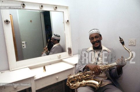 George Adams, sassofonista, musica jazz, ritratto 1983, Roma, Italia / George Adams, saxophonist, jazz music, potrait 1983, Rome, Italy. ©Massimo Perelli/Rosebud2