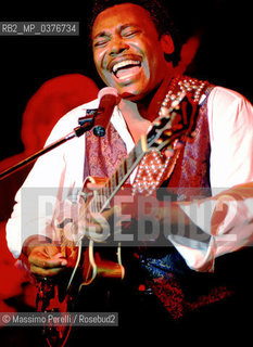 George Benson, chitarrista, musica jazz, ritratto 1987, Roma, Italia / George Benson, guitarrist, jazz music, potrait 1987, Rome, Italy. ©Massimo Perelli/Rosebud2