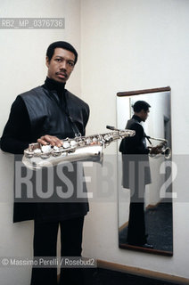 Billy Harper, sassofonista, musica jazz, ritratto 1983, Roma, Italia / Billy Harper, saxophonist, jazz music, potrait 1983, Rome, Italy. ©Massimo Perelli/Rosebud2