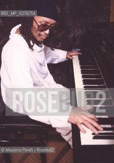 Cecil Taylor, pianista, musica jazz, ritratto 1986, Roma, Italia / Cecil Taylor, pianist, jazz music, potrait 1986, Rome, Italy. ©Massimo Perelli/Rosebud2