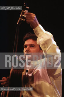 John Mc Laughlin, chitarrista, musica jazz, ritratto 1986, Roma, Italia / John Mc Laughlin, guitarist, jazz music, potrait 1986, Rome, Italy. ©Massimo Perelli/Rosebud2