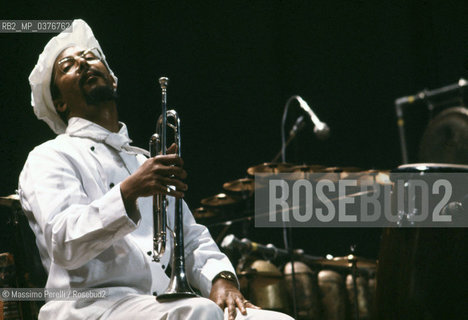 Lester Bowie, tromba, musica jazz, ritratto 1980, Roma, Italia / Lester Bowie, trumpet, jazz music, potrait 1980, Rome, Italy. ©Massimo Perelli/Rosebud2