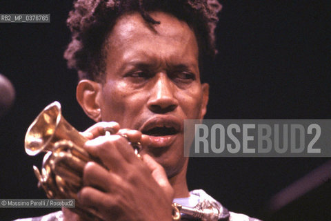 Don Cherry, tromba, musica jazz, ritratto 1991, Roma, Italia / Don Cherry, trumpet, jazz music, potrait 1991, Rome, Italy. ©Massimo Perelli/Rosebud2