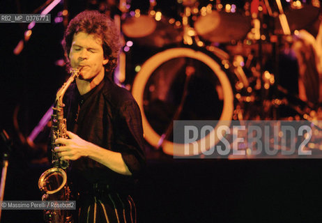 David Sanborn, sassofonista, musica jazz, ritratto 1990, Roma, Italia / David Sanborn, saxophonist, jazz music, potrait 1990, Rome,Italy. ©Massimo Perelli/Rosebud2