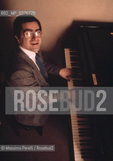 Enrico Pieranunzi, pianista, musica jazz, ritratto 1985, Roma, Italia / Enrico Pieranunzi, pianist, jazz music, potrait 1985, Rome, Italy. ©Massimo Perelli/Rosebud2