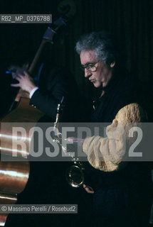 Lee Konitz, sassofonista, musica jazz, ritratto 1988, Roma, Italia / Lee Konitz, saxophonist, jazz music, potrait 1988, Rome, Italy. ©Massimo Perelli/Rosebud2