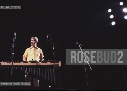 Gary Burton, vibrafonista, musica jazz, ritratto 1983, Roma, Italia / Gary Burton, vibraphonist, jazz music, potrait 1983, Rome, Italy. ©Massimo Perelli/Rosebud2