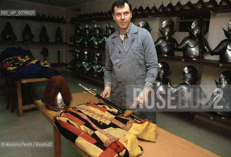 Guardie Svizzere in Vaticano, armeria, ritratto 1992, Stato Vaticano, Roma, Italia / Swiss Guards in Vatican, armory, potrait 1992, Vatican State, Rome, Italy. ©Massimo Perelli/Rosebud2