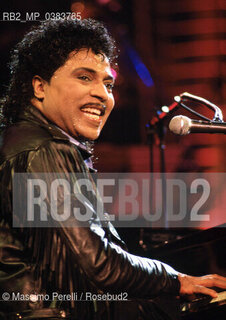 Little Richard, cantante, pianista, musica rock, ritratto 1989, Roma, Italia / Little Richard, singer, pianist, rock music, potrait 1989, Rome, Italy. ©Massimo Perelli/Rosebud2