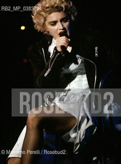 Madonna, cantante, musica pop, ritratto 1988, Roma, Italia / Madonna, singer, pop music, potrait 1988, Rome, Italy. ©Massimo Perelli/Rosebud2