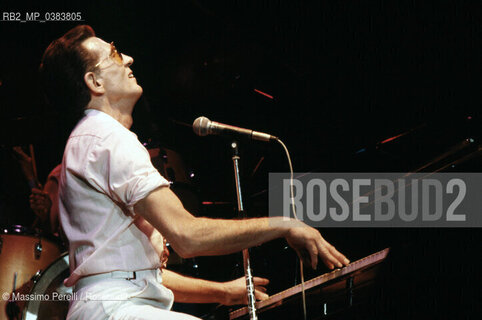 Jerry Lee Lewis, cantante, pianista, musica rock, ritratto 1988, Roma, Italia / Jerry Lee Lewis, singer, pianist, rock music, potrait 1988, Rome, Italy. ©Massimo Perelli/Rosebud2