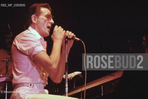 Jerry Lee Lewis, cantante, pianista, musica rock, ritratto 1988, Roma, Italia / Jerry Lee Lewis, singer, pianist, rock music, potrait 1988, Rome, Italy. ©Massimo Perelli/Rosebud2