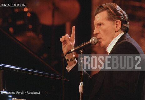 Jerry Lee Lewis, cantante, pianista, musica rock, ritratto 1988, Roma, Italia / Jerry Lee Lewis, singer, pianist, rock music, potrait 1988, Rome, Italy. ©Massimo Perelli/Rosebud2