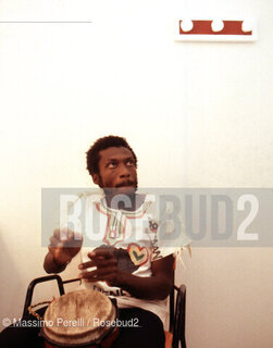 Jimmy Cliff, cantante, musica reggae, ritratto 1988, Roma, Italy / Jimmy Cliff, singer, reggae music, potrait 1988, Rome, Italy. ©Massimo Perelli/Rosebud2