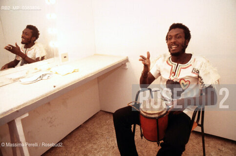 Jimmy Cliff, cantante, musica reggae, ritratto 1988, Roma, Italy / Jimmy Cliff, singer, reggae music, potrait 1988, Rome, Italy. ©Massimo Perelli/Rosebud2