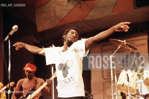 Jimmy Cliff, cantante, musica reggae, ritratto 1988, Roma, Italia / Jimmy Cliff, singer, reggae music, potrait 1988, Rome, Italy. ©Massimo Perelli/Rosebud2