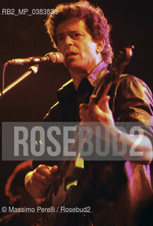 Lou Reed, cantante e chitarrista, musica rock, ritratto 1986, Roma, Italia / Lou Reed, singer & guitarist, rock music, potrait 1986, Rome, Italy. ©Massimo Perelli/Rosebud2