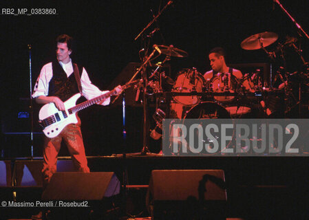 Duran Duran, John Taylor, chitarrista, musica rock, ritratto 1989, Roma, Italia / Duran Duran, John Taylor, guitarrist, rock music, potrait 1989, Rome, Italy. ©Massimo Perelli/Rosebud2