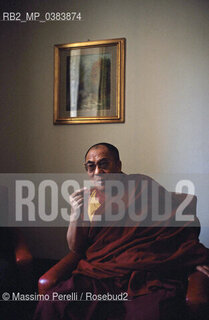 Dalai Lama (Tenzin Gyatso) del Buddismo Tibetano, ritratto 1999, Roma, Italia / Dalai Lama (Tensin Gyatso) of the Tibetan Buddhism, potrait 1999, Roma, Italia. ©Massimo Perelli/Rosebud2