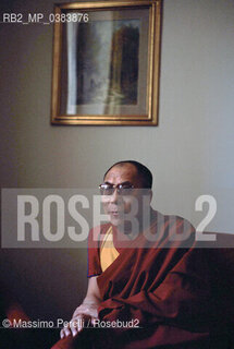 Dalai Lama (Tenzin Gyatso) del Buddismo Tibetano, ritratto 1999, Roma, Italia / Dalai Lama (Tensin Gyatso) of the Tibetan Buddhism, potrait 1999, Roma, Italia. ©Massimo Perelli/Rosebud2