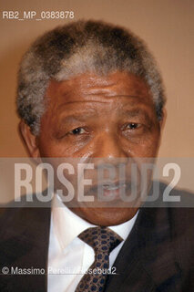 Nelson Mandela, presidente Sud Africa, attivista politico, ritratto 1998, Roma, Italia / Nelson Mandela, South Africa  president, political activist, potrait 1998, Rome, Italy. ©Massimo Perelli/Rosebud2