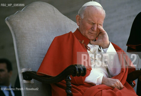 Papa Giovanni Paolo II (Karol Wojtyla), religione, ritratto 1991, Roma, Italia / Papa Giovanni Paolo II (Karol Wojtyla), religion, potrait 1991, Rome, Italy. ©Massimo Perelli/Rosebud2