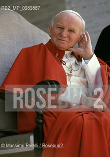 Papa Giovanni Paolo II (Karol Wojtyla), religione, ritratto 1991, Roma, Italia / Papa Giovanni Paolo II (Karol Wojtyla), religion, potrait 1991, Rome, Italy. ©Massimo Perelli/Rosebud2