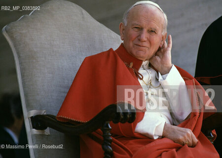 Papa Giovanni Paolo II (Karol Wojtyla), religione, ritratto 1991, Roma, Italia / Papa Giovanni Paolo II (Karol Wojtyla), religion, potrait 1991, Rome, Italy. ©Massimo Perelli/Rosebud2