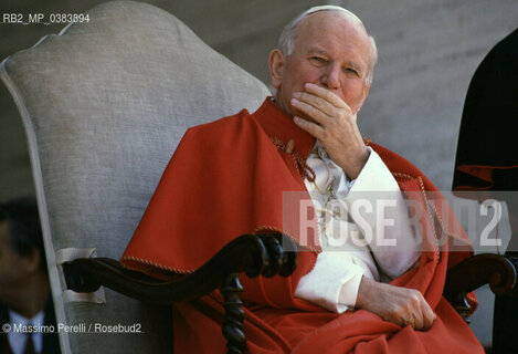 Papa Giovanni Paolo II (Karol Wojtyla), religione, ritratto 1991, Roma, Italia / Papa Giovanni Paolo II (Karol Wojtyla), religion, potrait 1991, Rome, Italy. ©Massimo Perelli/Rosebud2