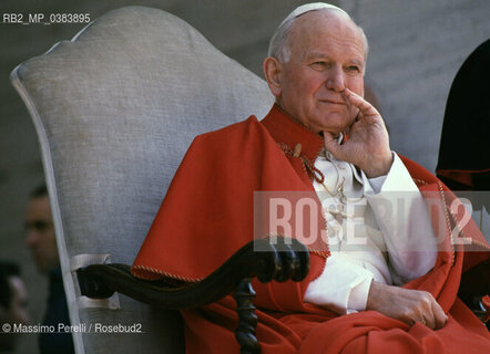 Papa Giovanni Paolo II (Karol Wojtyla), religione, ritratto 1991, Roma, Italia / Papa Giovanni Paolo II (Karol Wojtyla), religion, potrait 1991, Rome, Italy. ©Massimo Perelli/Rosebud2