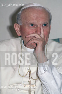 Papa Giovanni Paolo II (Karol Wojtyla), religione, ritratto 1989, Roma, Italia / Papa Giovanni Paolo II (Karol Wojtyla), religion, potrait 1989, Rome, Italy. ©Massimo Perelli/Rosebud2