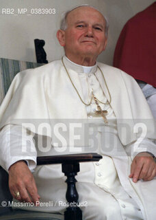 Papa Giovanni Paolo II (Karol Wojtyla), religione, ritratto 1989, Roma, Italia / Papa Giovanni Paolo II (Karol Wojtyla), religion, potrait 1989, Rome, Italy. ©Massimo Perelli/Rosebud2