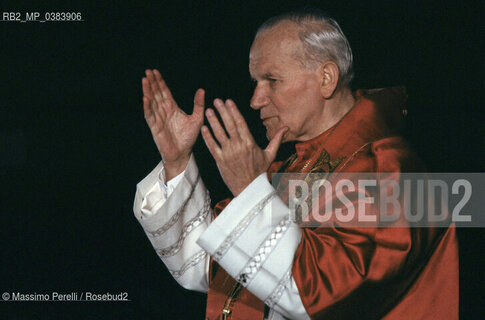 Papa Giovanni Paolo II (Karol Wojtyla), religione, ritratto 1989, Roma, Italia / Papa Giovanni Paolo II (Karol Wojtyla), religion, potrait 1989, Rome, Italy. ©Massimo Perelli/Rosebud2