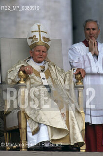 Papa Giovanni Paolo II (Karol Wojtyla), religione, ritratto 1989, Roma, Italia / Papa Giovanni Paolo II (Karol Wojtyla), religion, potrait 1989, Rome, Italy. ©Massimo Perelli/Rosebud2