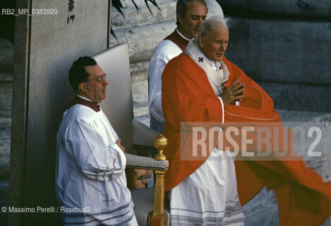 Papa Giovanni Paolo II (Karol Wojtyla), religione, ritratto 1989, Roma, Italia / Papa Giovanni Paolo II (Karol Wojtyla), religion, potrait 1989, Rome, Italy. ©Massimo Perelli/Rosebud2