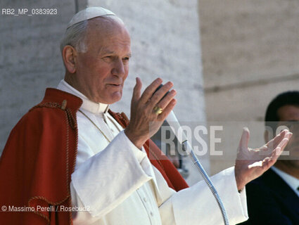 Papa Giovanni Paolo II (Karol Wojtyla), religione, ritratto 1991, Roma, Italia / Papa Giovanni Paolo II (Karol Wojtyla), religion, potrait 1991, Rome, Italy. ©Massimo Perelli/Rosebud2