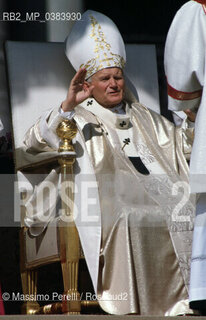 Papa Giovanni Paolo II (Karol Wojtyla), religione, ritratto 1992,Roma, Vaticano, Italia / Papa Giovanni Paolo II (Karol Wojtyla), religion, potrait 1992,Vatican, Rome, Italy. ©Massimo Perelli/Rosebud2