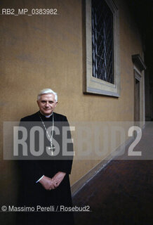 Card. Joseph Ratzinger, Prefetto della Congregazione per la dottrina della fede, prossimo papa, in palazzo S.Uffizio, ritratto 1994, Vaticano, Italia / Card. Joseph Ratzinger, Prefect of the Congregation for the doctrine of the faith, next pope, in palazzo S.Uffizio, potrait 1994, Vatican, Italy. ©Massimo Perelli/Rosebud2