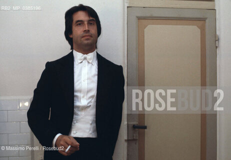 Riccardo Muti, musica classica, direttore di orchestra, ritratto, 1985, Perugia, Italia / Riccardo Muti, classic music, orchestra director, potrait, 1985, Perugia, Italy. ©Massimo Perelli/Rosebud2