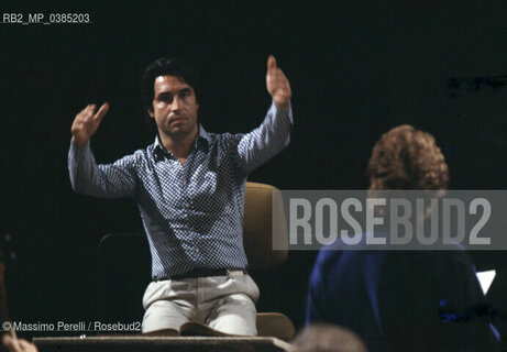 Riccardo Muti, musica classica, direttore di orchestra, ritratto, 1985, Perugia, Italia / Riccardo Muti, classic music, orchestra director, potrait, 1985, Perugia, Italy. ©Massimo Perelli/Rosebud2