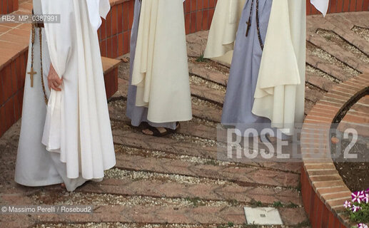 Comunita Mariana, suore, Messa allaperto no Covid, provincia Rieti, Italia 16/09/2021 / Marian Community, nuns, outdoor holy Mass No Covid, province of Rieti 16/09/2021. ©Massimo Perelli/Rosebud2