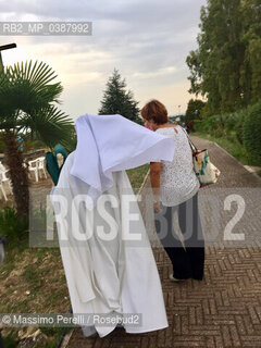 Comunita Mariana, suore, Messa allaperto no Covid, provincia Rieti, Italia 16/09/2021 / Marian Community, nuns, outdoor holy Mass No Covid, province of Rieti, Italy 16/09/2021. ©Massimo Perelli/Rosebud2