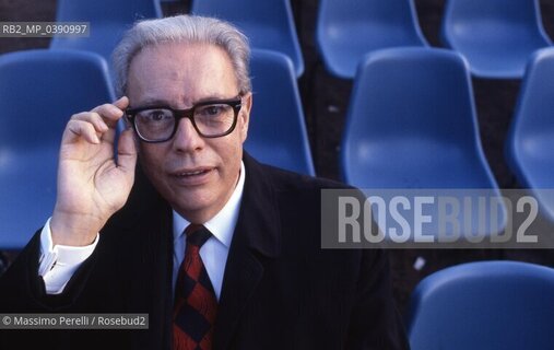 Rondi Gianluigi, ritratto, critico cinema,1986 Roma, Italia / Rondi Gianluigi, movie critic, 1986 Rome, Italy. ©Massimo Perelli/Rosebud2