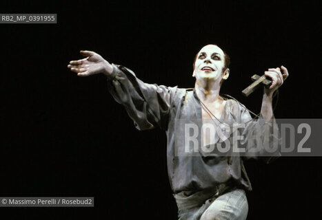 Lindsay Kemp, ballerino, in Nijinsky il matto, ritratto, 1987 Roma, Italia / Lindsay Kemp, dancer, in Nijinsky il matto, potrait, 1987 Roma. ©Massimo Perelli/Rosebud2